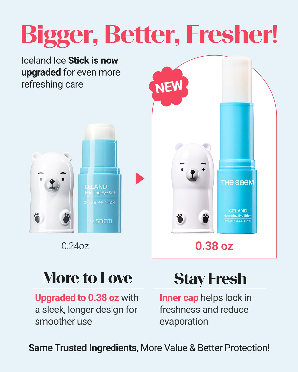 theSAEM Iceland Eye Stick Bundle - Brighten & Plump (2 Pack)