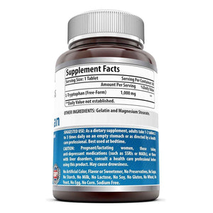 Amazing Formulas L-Tryptophan 1000mg Tablets Supplement - Non-GMO - Gluten Free - Made in USA (240 Count)