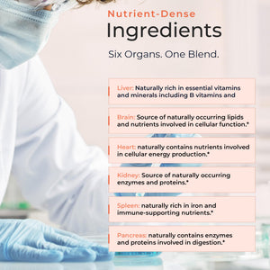 Molecular Fertility Beef Organ Complex - Pasture-Raised, Grass Fed Beef Liver, Brain, Heart, Spleen, Pancreas Blend, Healthy Hormone Balance and Fertility Supplement for Women and Men, 180 Capsules Molecular FertilityBuy Supplements Australia