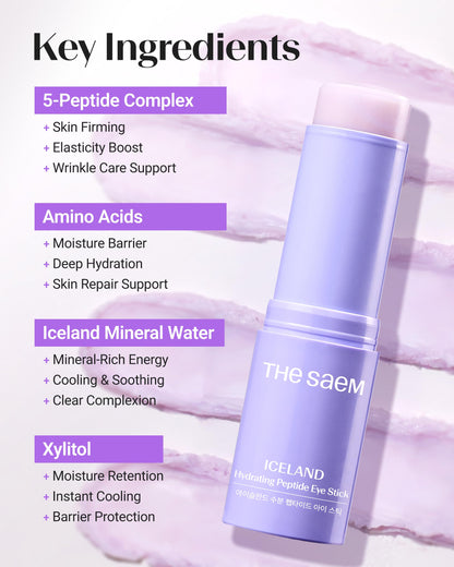 theSAEM Iceland Hydrating Peptide Eye Stick - Double Cooling Pack (2 x 0.38 oz)
