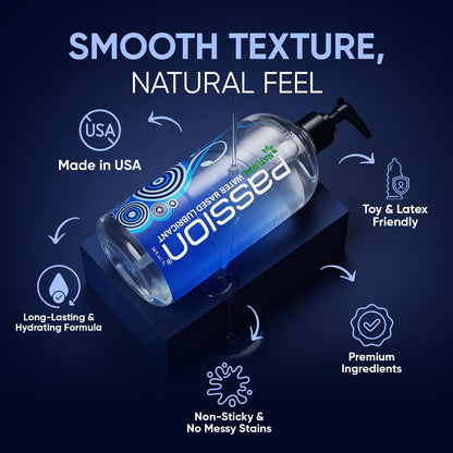 Passion Natural Water-Based Personal Lubricant, for Men & Women - 16 Fl Oz