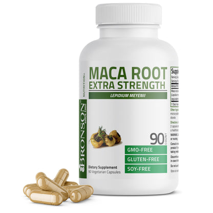 Bronson Maca Root Extra Lepidium Meyenii, Non-GMO, 90 Vegetarian Capsules