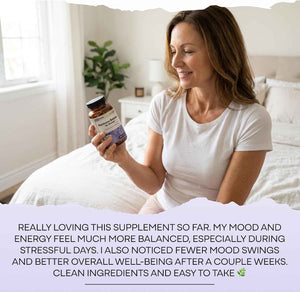 Hormone Balance for Women - Natural Mood Supplement - PMS Relief and Menopause Support - Featuring Clinically Studied KSM-66 Ashwagandha (90 Capsules)