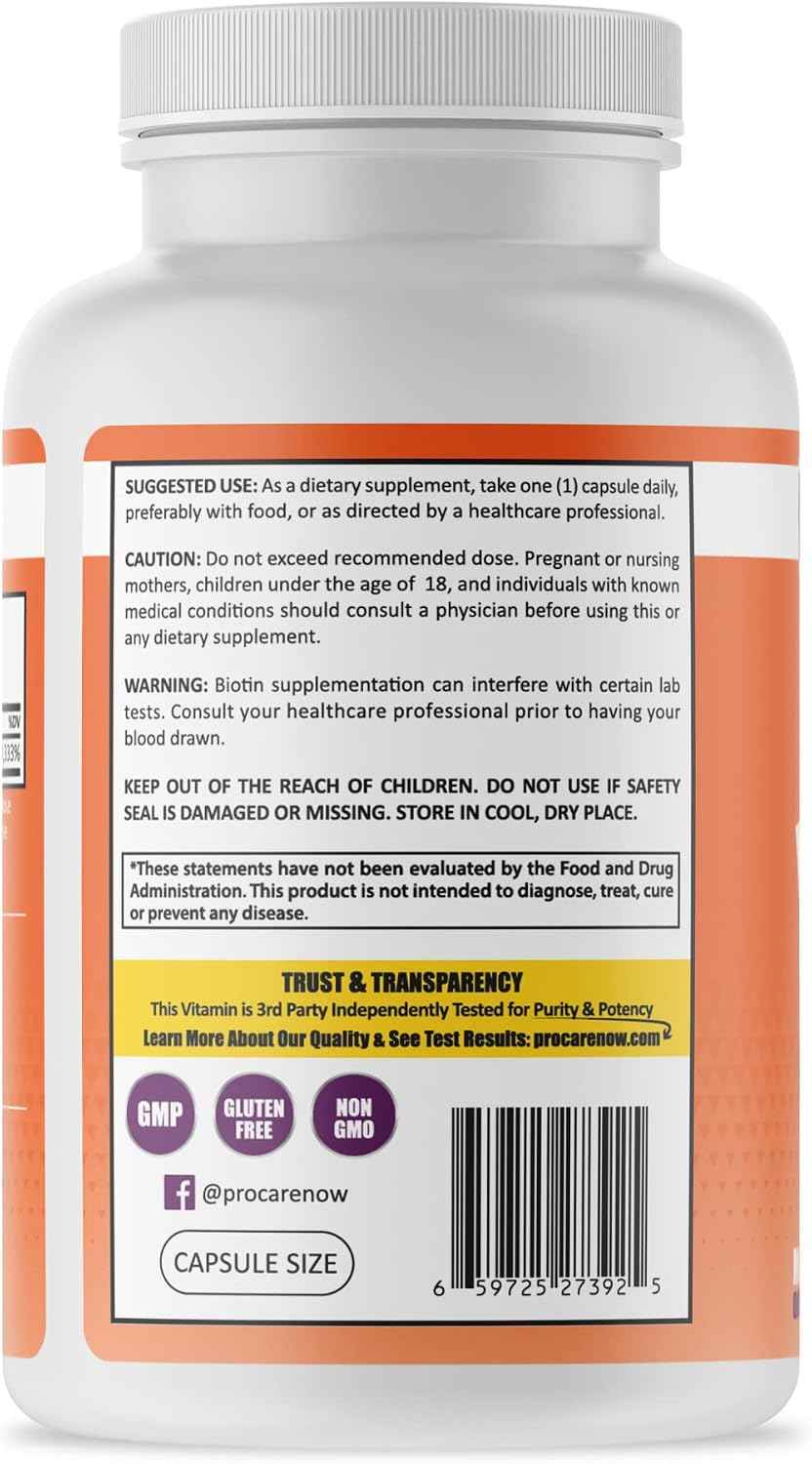 ProCare Health - Biotin - 10,000mcg - 120 Count