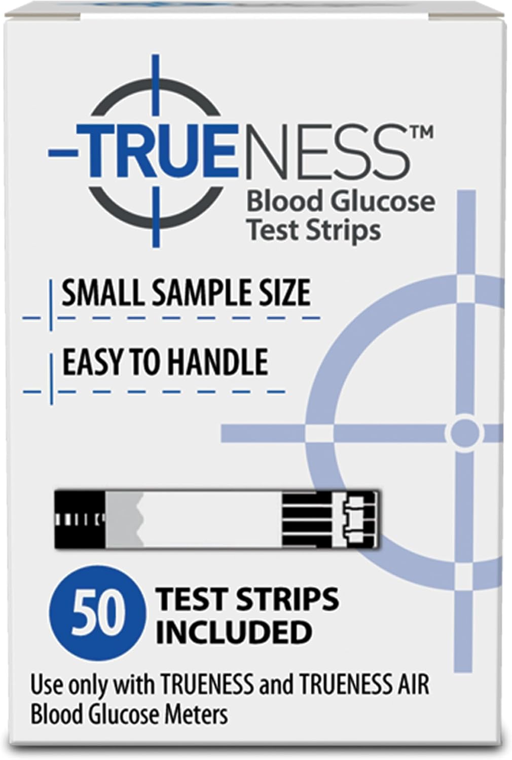 TRUENESS Blood Glucose Test Strips, 50 Count - Blood Glucose Test Strips Compatible with TRUENESS Family of Self Monitoring Blood Glucose Meters, Fast 5 Second Results