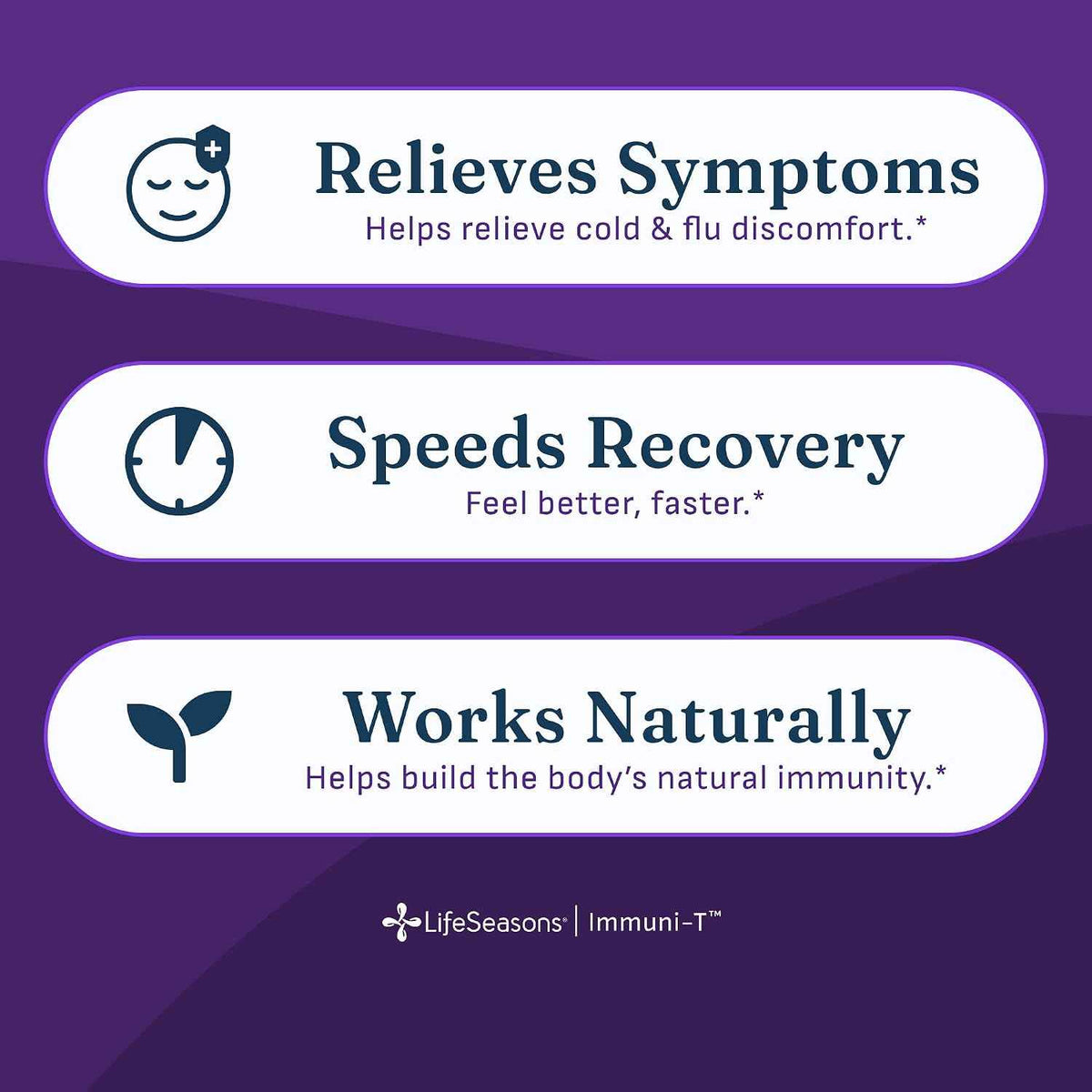 LifeSeasons Immuni-T - Immune Support Supplement - Immunity System Booster - Natural Cold & Flu Relief - Elderberry, Echinacea, Andrographis, Arabinogalactans & Olive Leaf - 90 Capsules