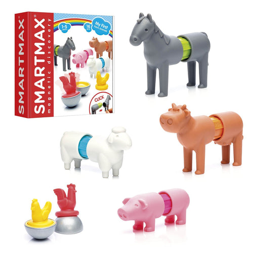 SmartMax My First Farm Animals Magnetic Building Set STEM Learning Toy Ages 1-5