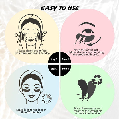 Maskiss Under Eye Patches - 3 Colors Vegan Eye Mask Set (15 Pairs)