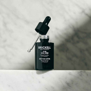 Brickell Men's Retinol Skin Care Serum Treatment For Firming Face Lines & Eye Wrinkles, Deep Hydrating Facial Serum For Anti-Aging, With Retinol, Aloe, and Vitamin E, Fragrance Free, 1 Ounce