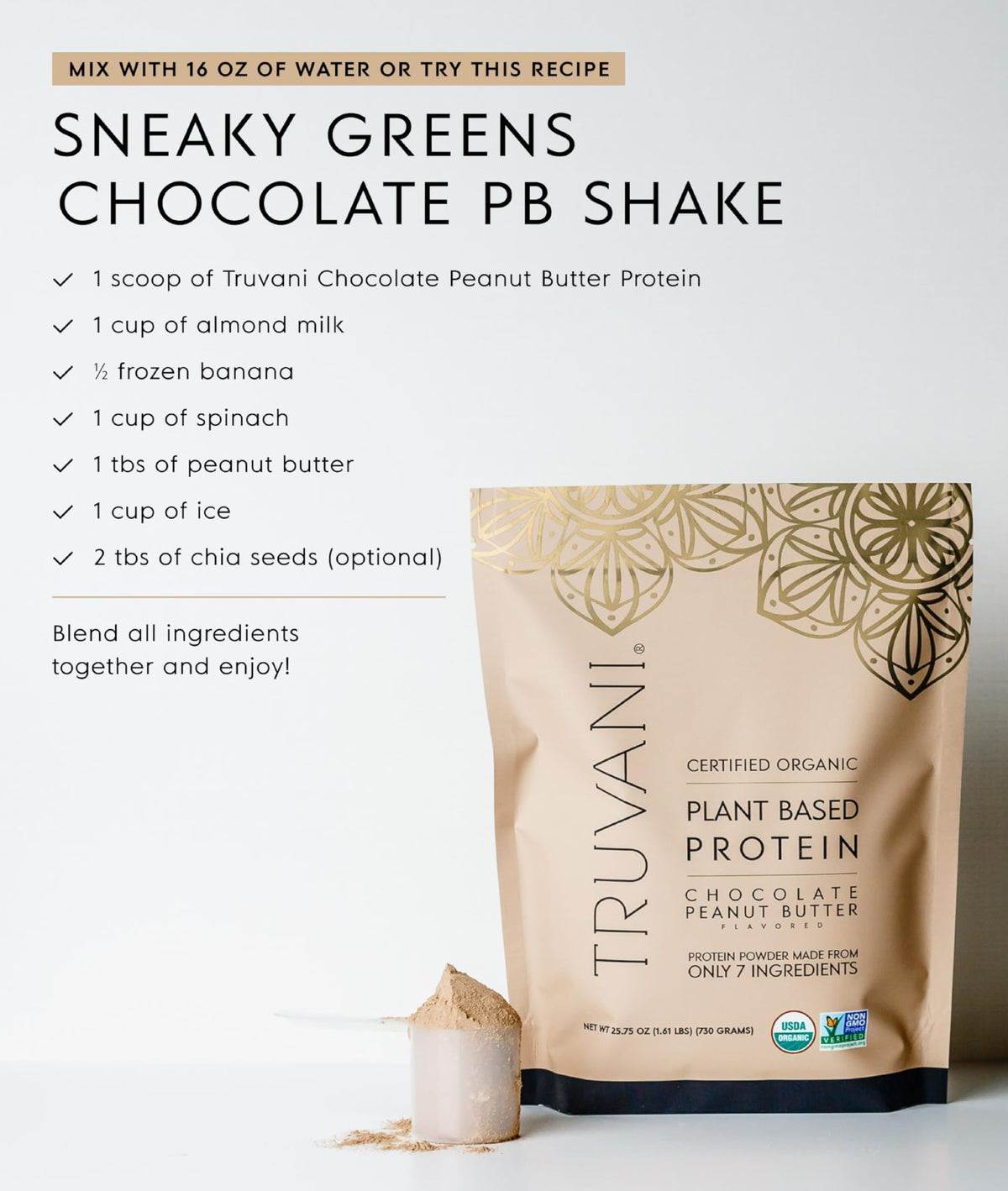 Truvani Organic Plant Based Protein Powder - Strawberry - 10 Servings - Vegan - 20g Pea Protein - Single Serving Travel Packets - Keto - Gluten & Dairy Free - Low Carb