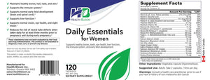 Daily Essentials for Women - 120 Capsules - Health Bloom - Vitamins and Minerals Capsules