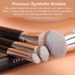 TEOYALL Foundation Contour Conceal Brush Set, 3PCS Angled Synthetic Kabuki Brush for Blending Setting Buffing with Liquid, Cream and Powder Cosmetic (170S/270S/370S) TEOYALLBuy Supplements Australia