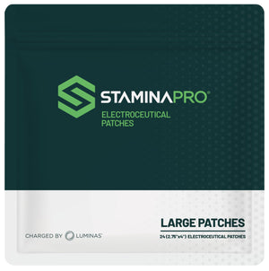 LUMINAS STAMINAPRO Patch - Water-Resistant Athletic Adhesive, Electroceutical Relief - Versatile Active Comfort, Long Lasting - Back, Joints, Knees, Hamstrings - 24 Pack (Large Tan Patches) LUMINASBuy Supplements Australia