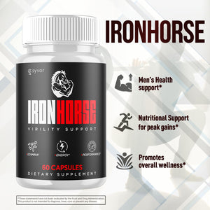 Iron Horse Supplement Pills, Official Iron Horse Pills for Men with All Natural Ingredients, Advanced IronHorse Capsules Designed to Support Health and Wellness with Premium Vitamins (60 Capsules) SyvorBuy Supplements Australia