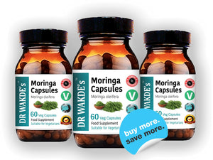 DR WAKDE'S Moringa Capsules (Moringa oleifera, 60 Veg Caps, Plant-Based Supplement, Ayurvedic Herb, All Natural, Vegan) DR WAKDE's buy supplements Au
