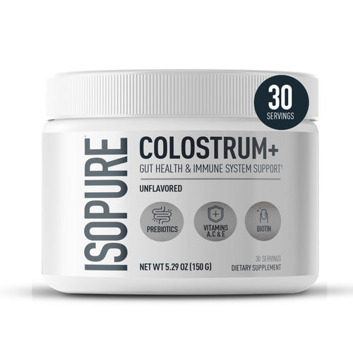 Isopure Bovine Colostrum Supplement Powder, Gently Processed, 90 Servings