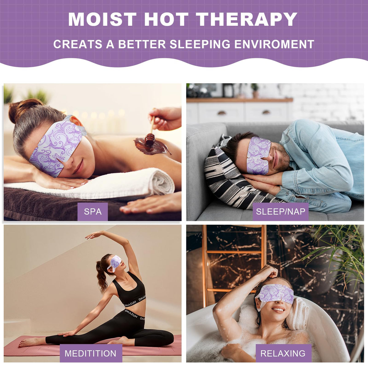 16 Packs Disposable Steam Eye Masks - Self-Heated Warm Compress for Dry Eyes