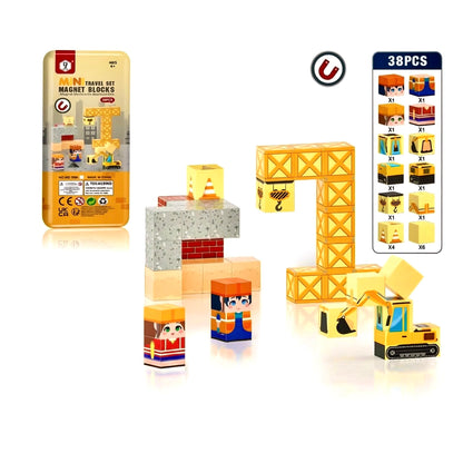XNYV Magnetic Building Blocks 38 Pieces STEM Toy Set Ages 3-8