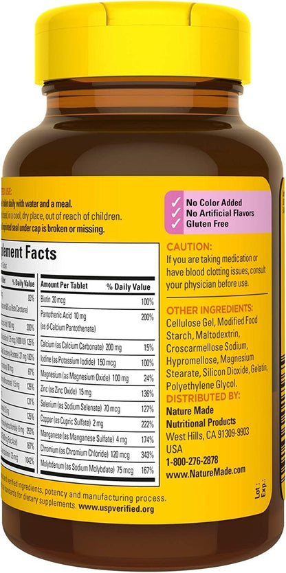 Nature Made Multi for Her 50+ Vitamin/Mineral Tablets 90 ea (Pack of 4)