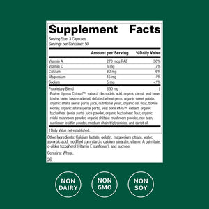 Standard Process Inc. Congaplex - Thymus Gland Support Supplement - Immune Health with Calcium Lactate, Magnesium, Vitamin C & Vitamin A - Immune System Aid with Mushroom Powder - 150 Capsules Standard Process Inc.Buy Supplements Australia