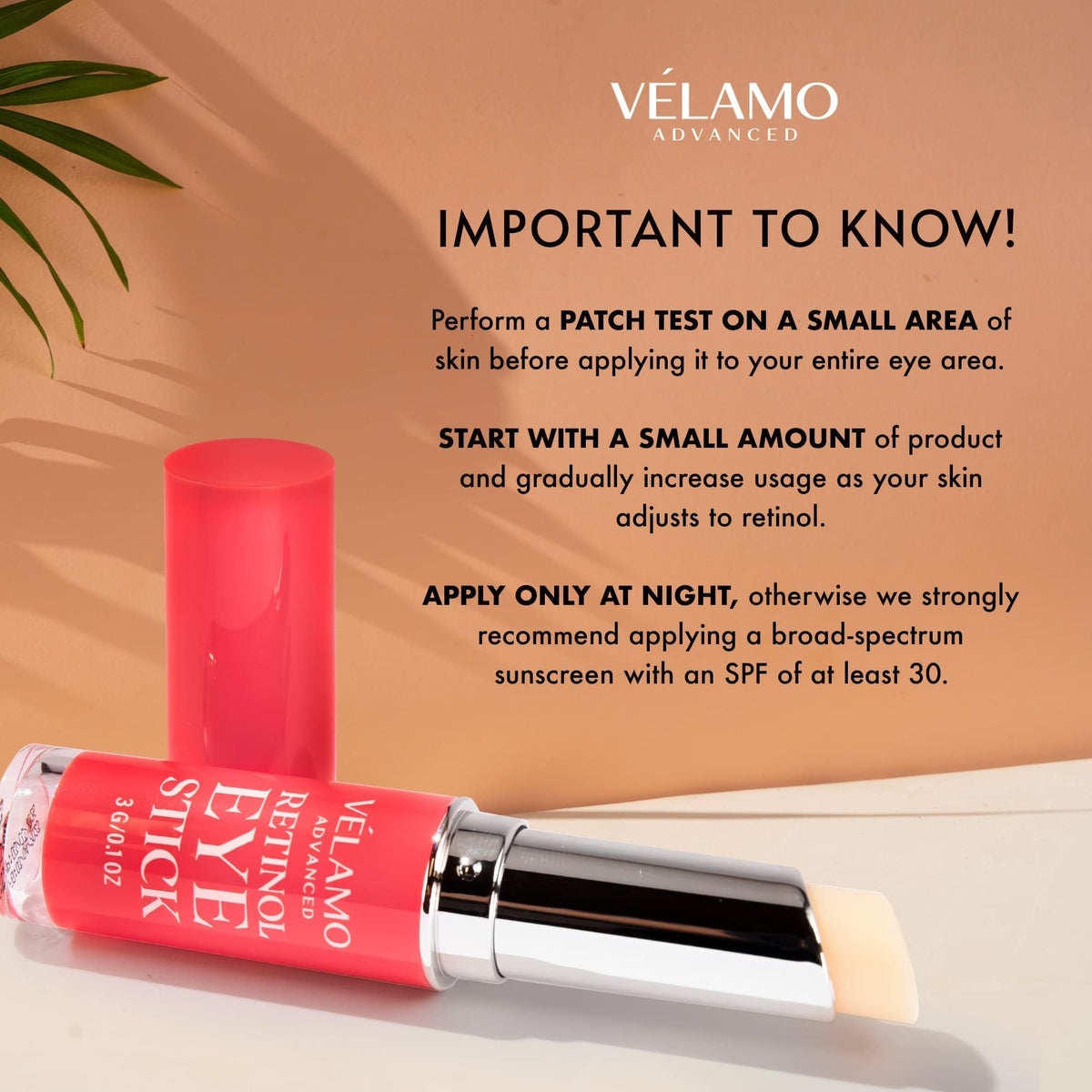 VELAMO ADVANCED Retinol Eye Stick Duo (2 x 3g) - Renewing & Firming Under Eye Balm for Wrinkles, Dark Circles & Puffiness