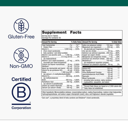 Metagenics Multigenics Multivitamin - Daily Multivitamin with Beta-Carotene, Folic Acid, Calcium & Magnesium - Supports Bone, Heart, Immune & Cellular Health* - Non-GMO, Gluten-Free - 180 Tablets