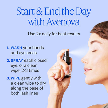 Avenova Eyelid Spray Cleanser for Lid & Lash, 20 ml (3-Pack)
