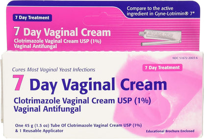 Taro Clotrimazole 7 Vaginal Cream 45 g, 1.58 Ounce (Pack of 3)
