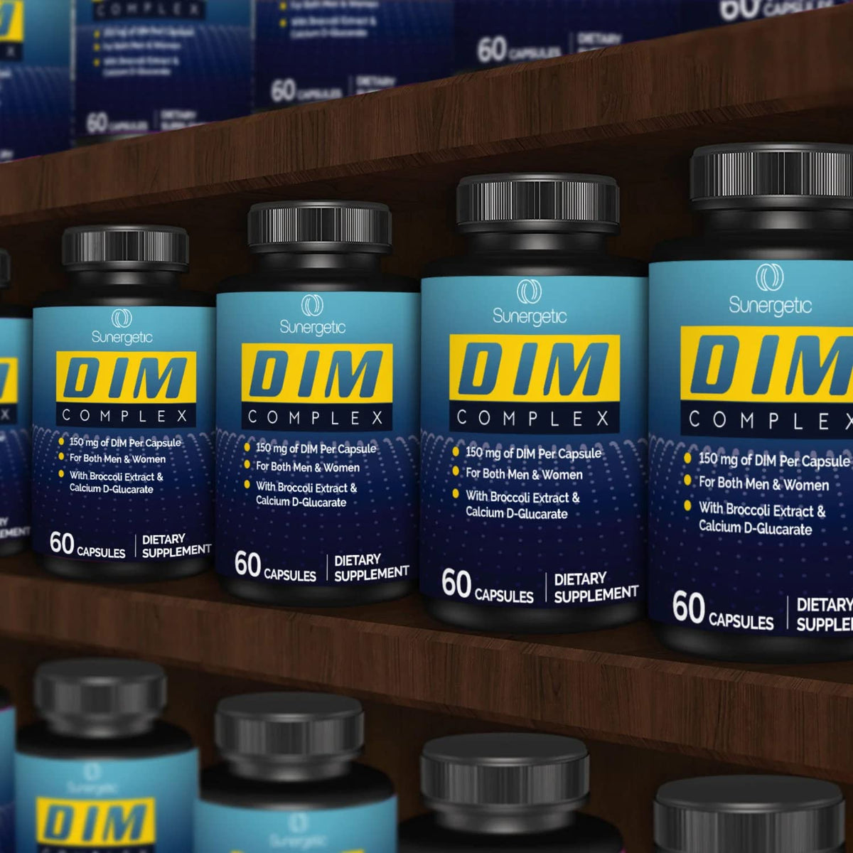 Sunergetic Premium DIM Supplement– 150mg DIM (diindolylmethane), Broccoli