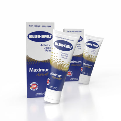 BLUE-EMU Maximum Pain Relief Cream for Arthritis & Joint Pain, 3 oz, 2 Pack