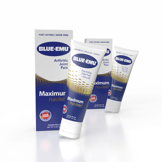 BLUE-EMU Maximum Pain Relief Cream for Arthritis & Joint Pain, 3 oz, 2 Pack