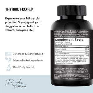 Fixxr Thyroid Support by Dr. Amie | T2 Thyroid Supplement | 30 Day Supply, 60 Capsules Fixxr buy supplements Au