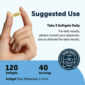 Micro Ingredients Triple Strength Omega-3 Fish Oil 4,200 mg Per Serving - EPA 1200mg + DHA 900mg Per Serving, Wild Caught Fish Source, Lemon-Flavored, 240 Softgels, Burpless, No Fishy Aftertaste.