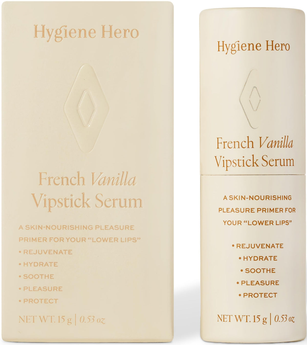 Hygiene Hero Vipstick Sexual Enhancer for Women | Intimate Grooming and Daily Soothing Serum for Vulva | Soothe, Hydrate and Protect Your Labia, French Vanilla, 0.53oz