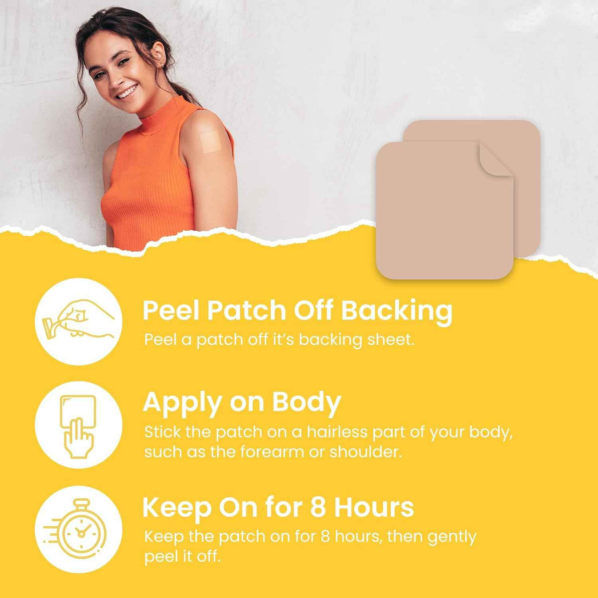MONIER D3 Patches (Pack of 60) - 100% Natural D Patch for Women and Men - With Calcium, Magnesium, K2, Immune & Body Support, Enhanced Formula