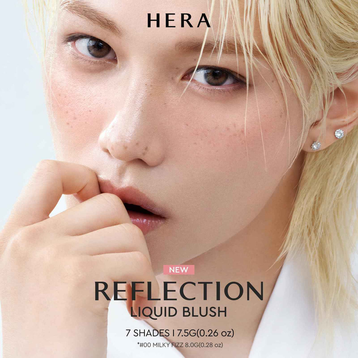 HERA Reflection Liquid Blush #360 Cherry Bomb 7.5g – Glass Skin Glow, Hydrating Serum Formula with 70% Skincare Ingredients, Buildable Radiance, Sheer Color, Korean Makeup