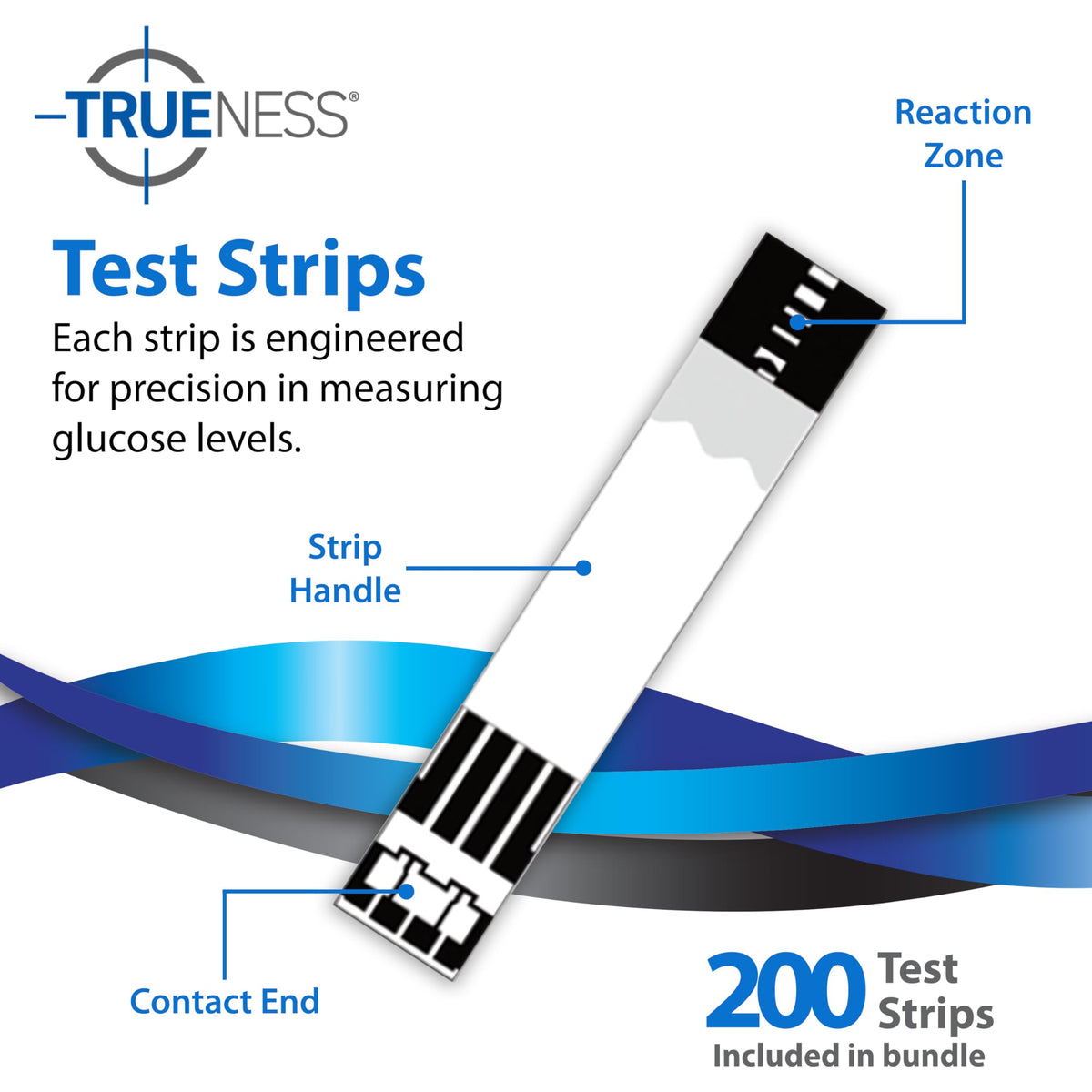 TRUENESS Blood Glucose Test Strips, 50 Count - Blood Glucose Test Strips Compatible with TRUENESS Family of Self Monitoring Blood Glucose Meters, Fast 5 Second Results