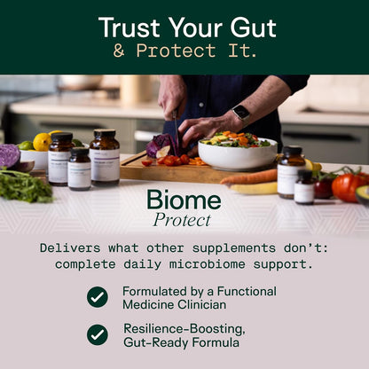 Adapt Naturals 4-in-1 Biome Protect Prebiotics, Probiotics, Postbiotics - & Polyphenols Supplement for Microbiome - Supports Immune & Gut Health, & Mental Clarity for Women & Men - 30 Day Supply