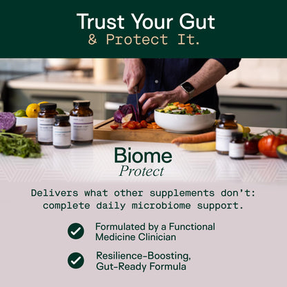 Adapt Naturals 4-in-1 Biome Protect Prebiotics, Probiotics, Postbiotics - & Polyphenols Supplement for Microbiome - Supports Immune & Gut Health, & Mental Clarity for Women & Men - 30 Day Supply