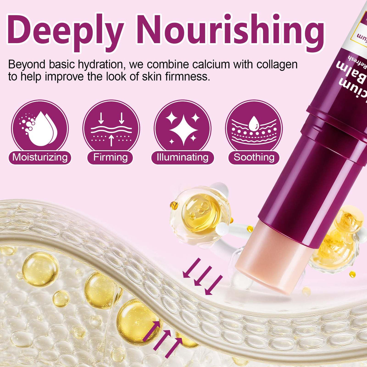 QYQIZWIA Calcium & Collagen Multi Balm Stick - Korean Glow (9g)