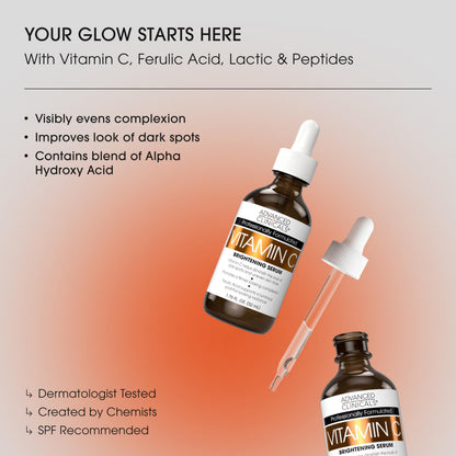 Advanced Clinicals Brightening Vitamin C Serum – Duo Pack (52ml x 2)