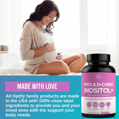 Premium Inositol Supplement - Myo-Inositol and D-Chiro Inositol Plus Folate and Vitamin