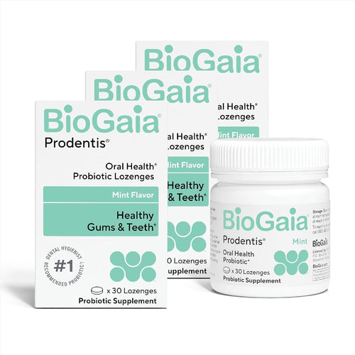 BioGaia Prodentis Oral Probiotics for Teeth & Gums and Bad Breath - Dental Hygienist-Recommended - Promotes Healthy Gums & Improves Oral Health - Fights Bad Breath - Dental Probiotic (3-Pack)