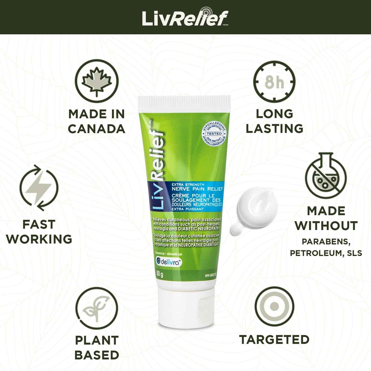 LivRelief Nerve Pain Relief Extra Strength - 50g
