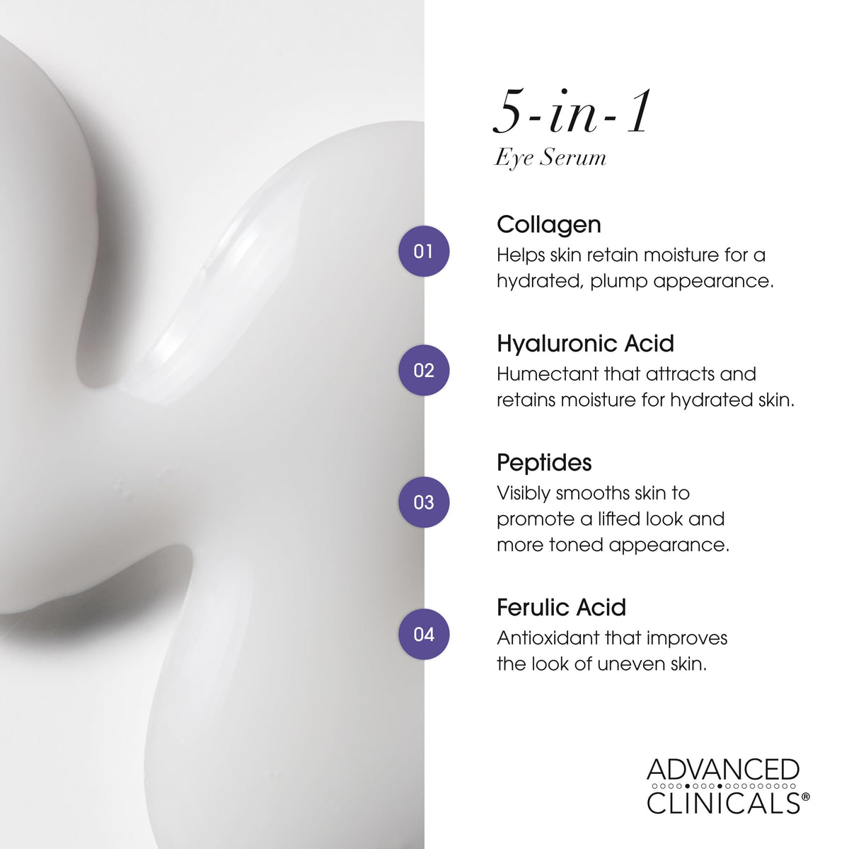 Advanced Clinicals 5-in-1 Multi-Benefit Eye Serum (60ml)