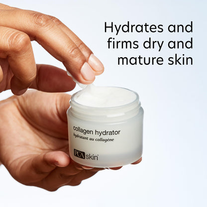 PCA SKIN Hydrating Collagen Cream for Face, Collagen Hydrator Night Cream, Hydrates and Firms Dry Mature Skin, Made with Shea Butter, Olive Fruit Oil, and Sweet Almond Fruit Extract, 1.7 oz Tub