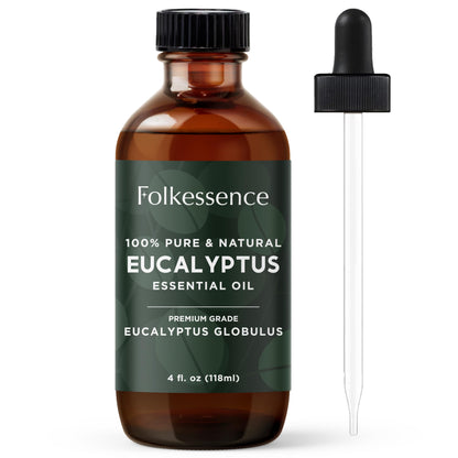 Folkulture Eucalyptus Essential Oil for Diffuser - 4 Fl Oz - 100% Pure, Natural and Undilluted Essential Oil