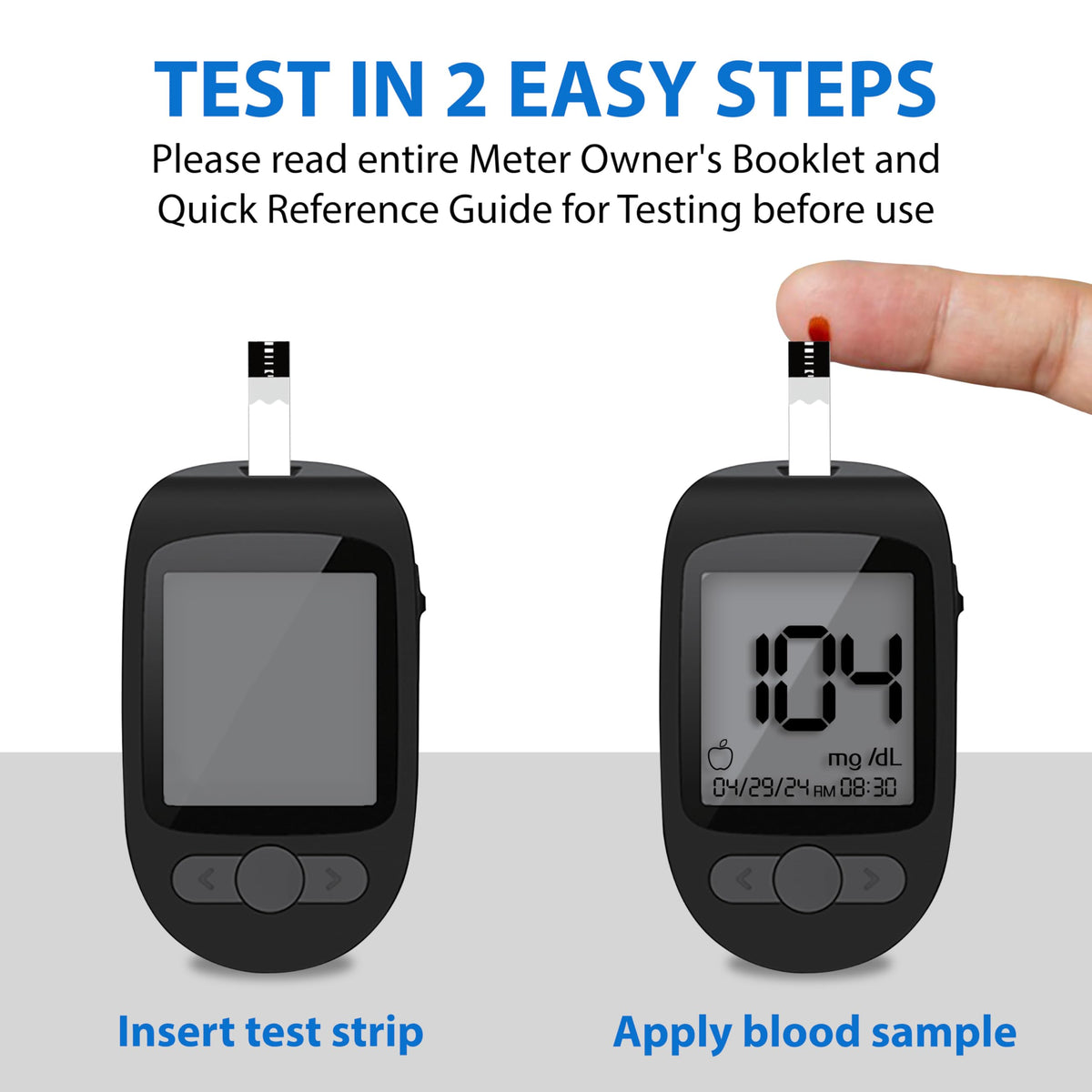 TRUENESS Blood Glucose Test Strips, 50 Count - Blood Glucose Test Strips Compatible with TRUENESS Family of Self Monitoring Blood Glucose Meters, Fast 5 Second Results