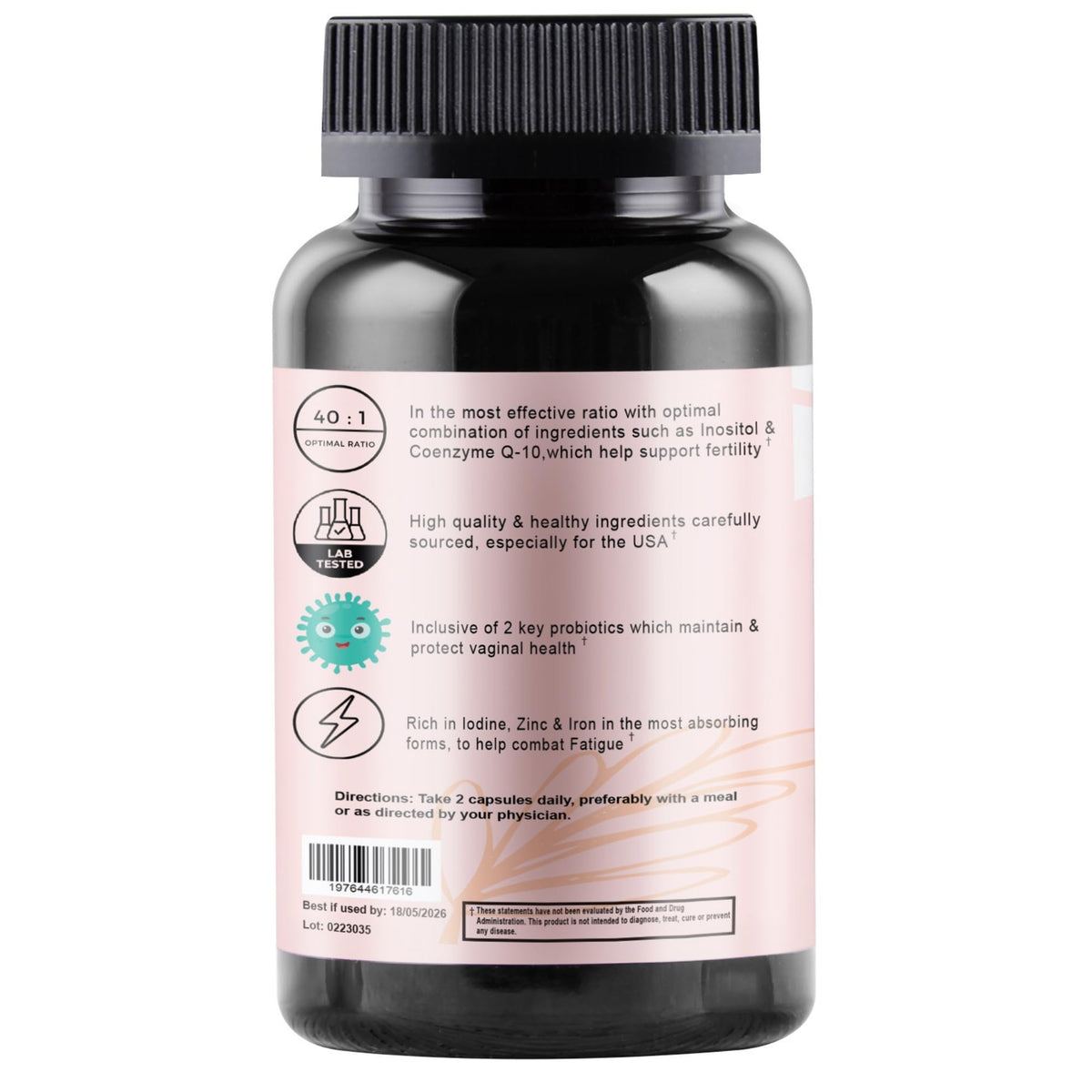 AGNOSITOL: Prenatal Vitamin, Vaginal Probiotic, Fertility Support, Ovulation & PCOS Support