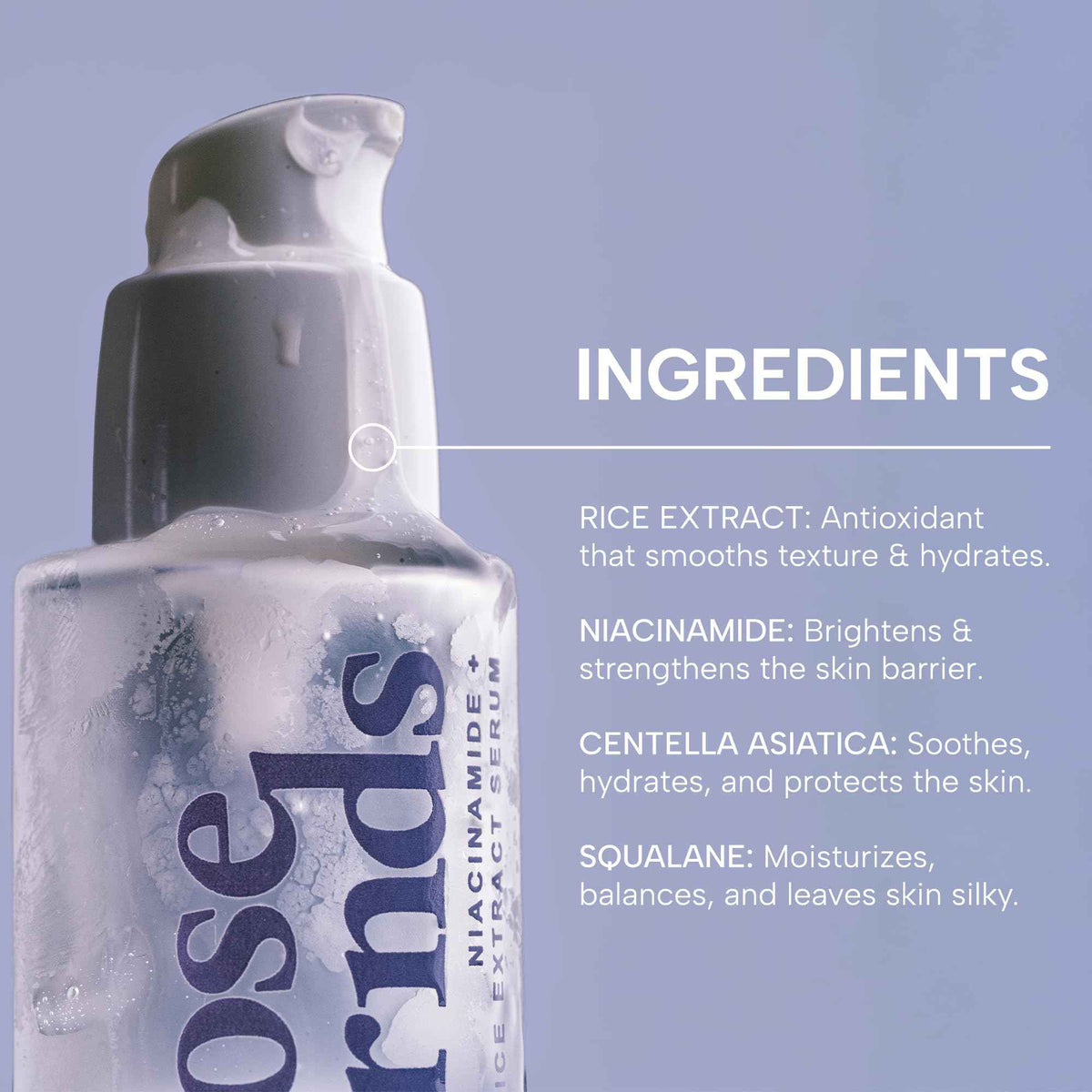 Niacinamide & Rice Extract Facial Serum – Hydrating Glow Face Serum with Hyaluronic Acid, Centella, and Licorice for Smooth Texture, Daily Radiance
